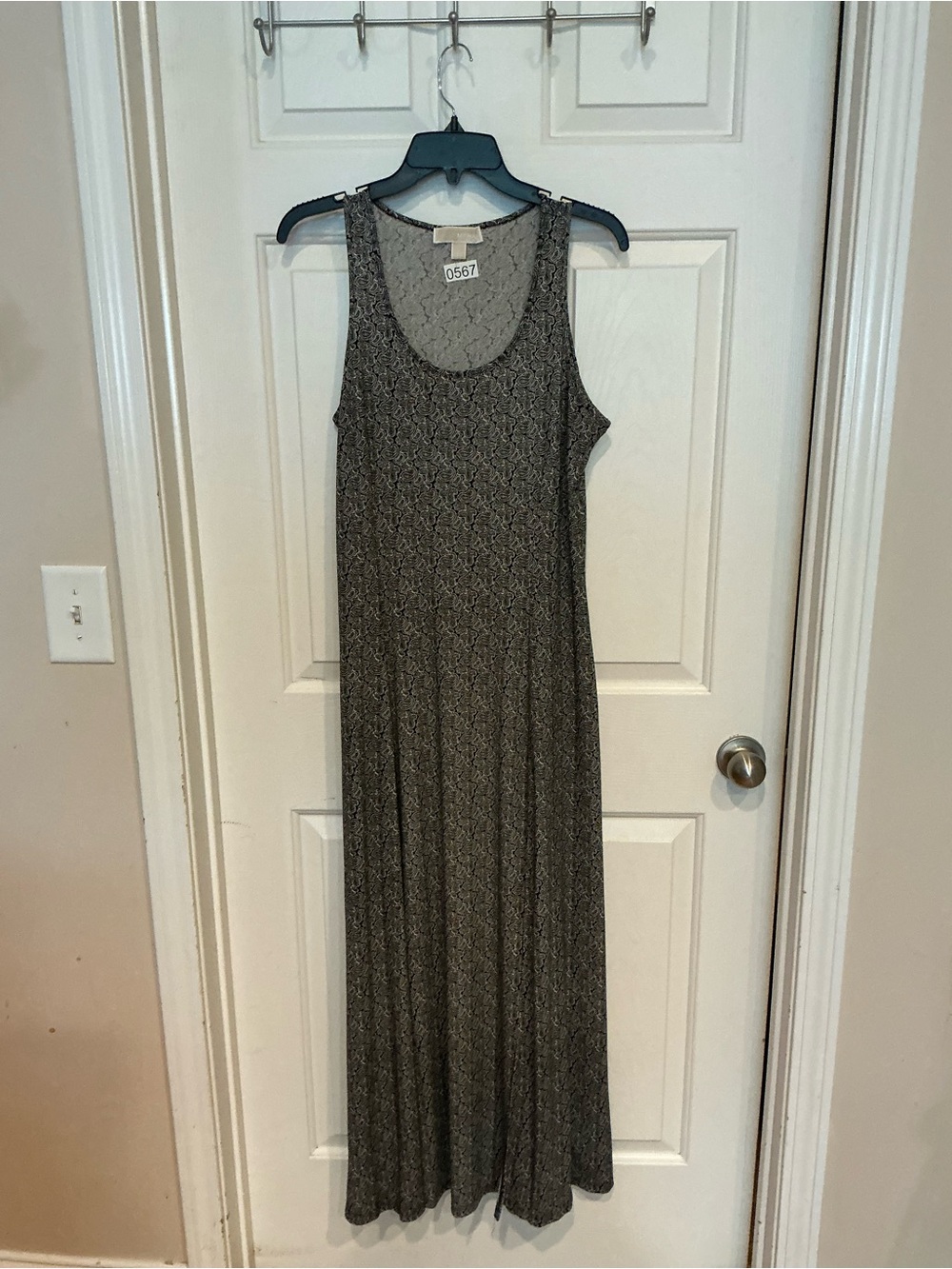 Michael Kors Gray Sleeveless Maxi Dress